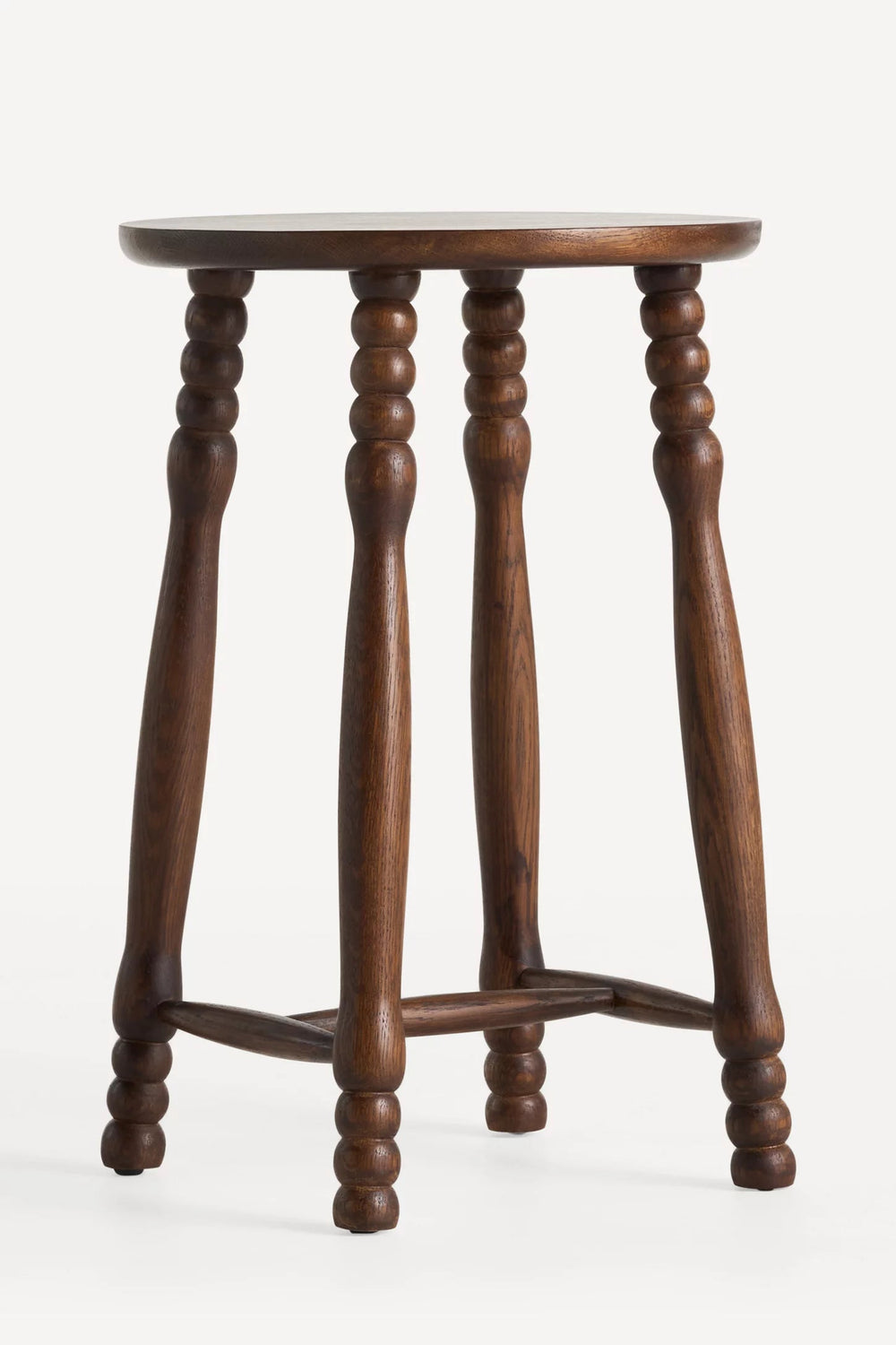 Pierre Turned Wood Counter Stool - From Where - 