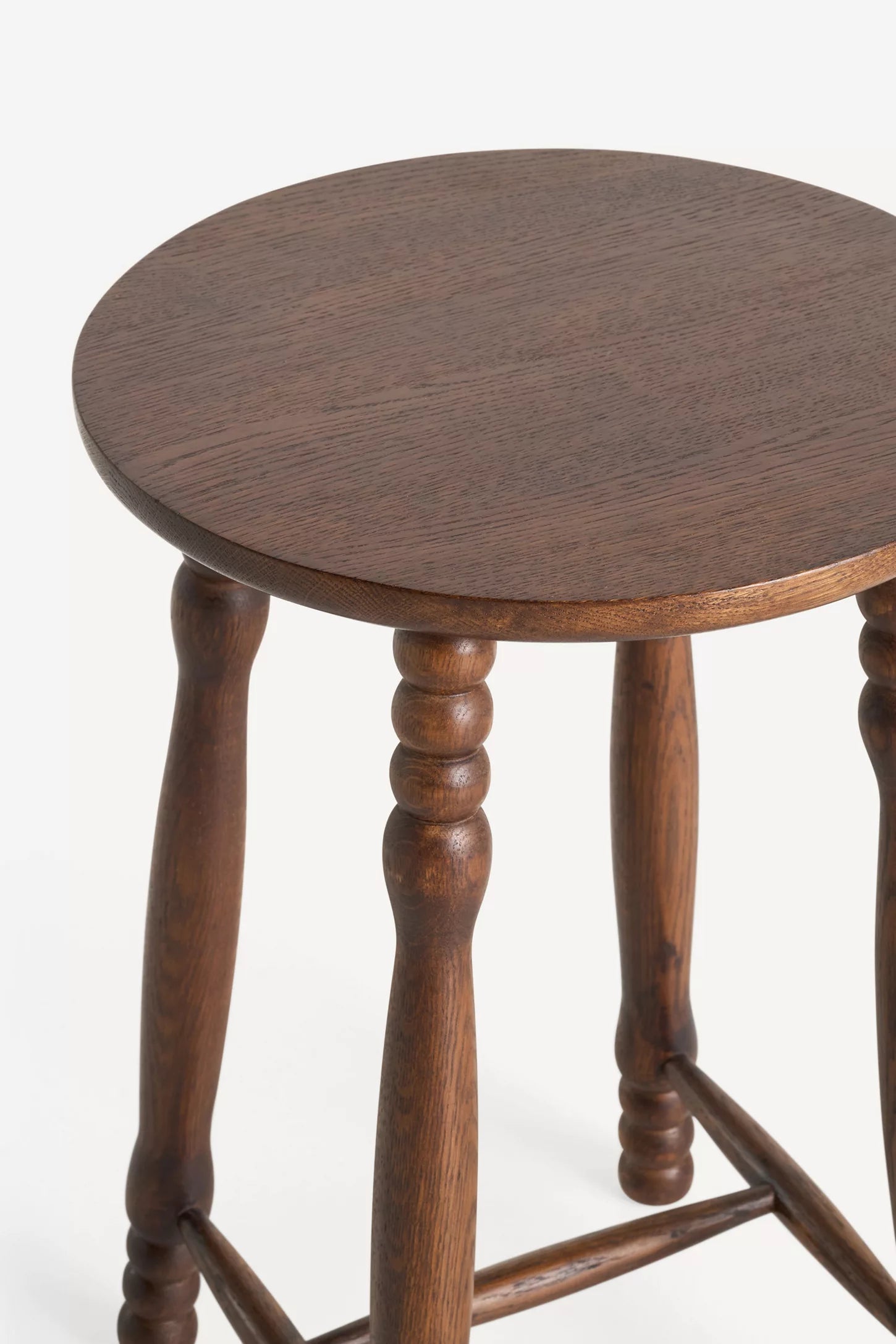 Pierre Turned Wood Counter Stool - From Where - 