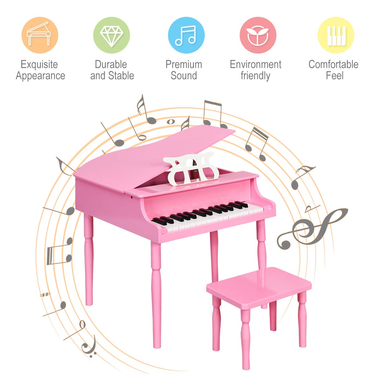Pink Classical Kids Piano - From Where - 