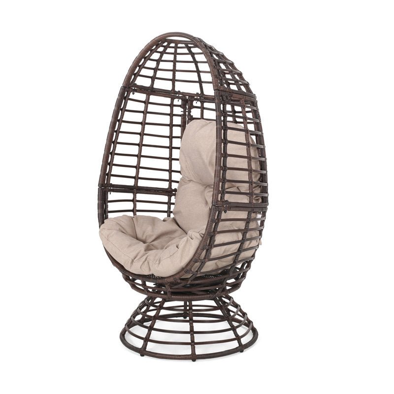Pitner Swivel Patio Chair with Cushions - From Where - 