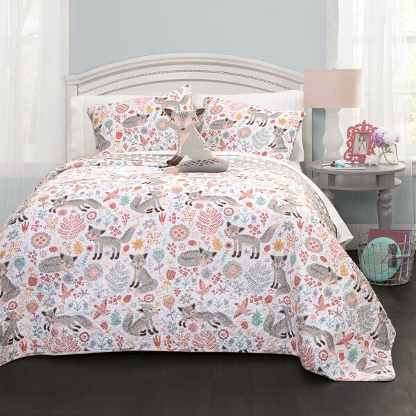 Pixie Fox 4 - piece Quilt Set - From Where - 