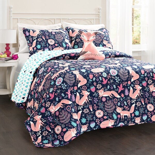Pixie Fox 4 - piece Quilt Set - From Where - 