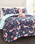 Pixie Fox 4 - piece Quilt Set - From Where - 