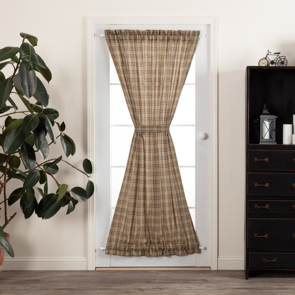 Plaid Cotton Farmhouse Curtains - From Where - 