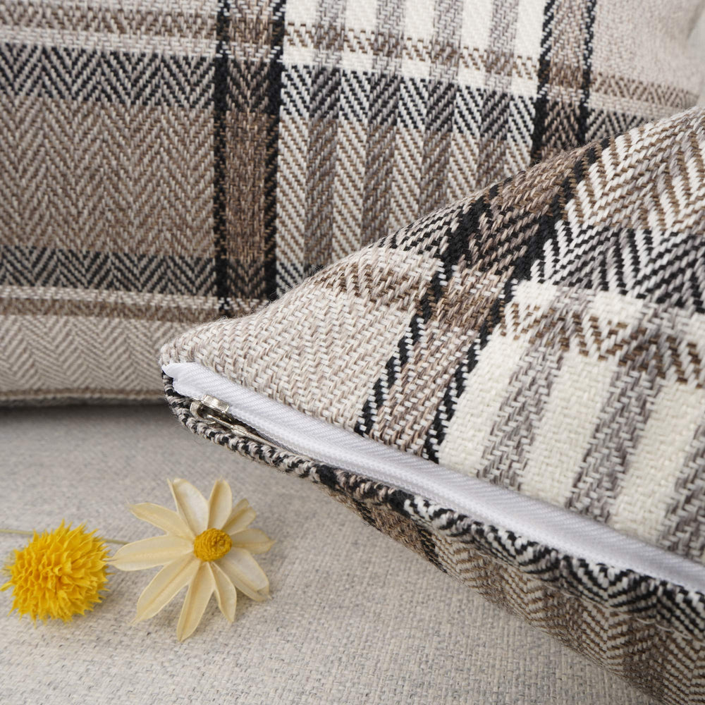 Plaid Throw Pillowcase (Set of 2) - From Where Finds - 