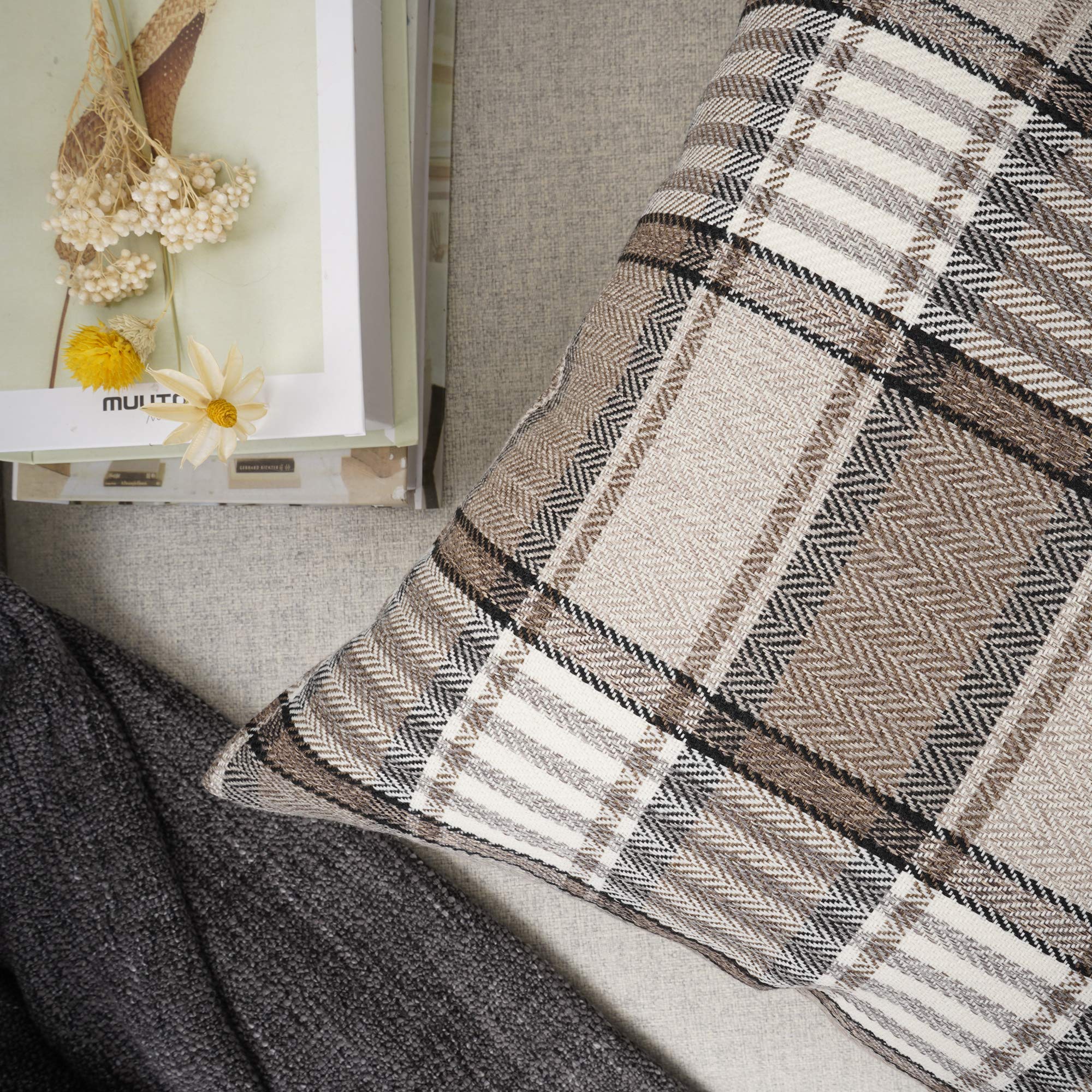 Plaid Throw Pillowcase (Set of 2) - From Where Finds - 