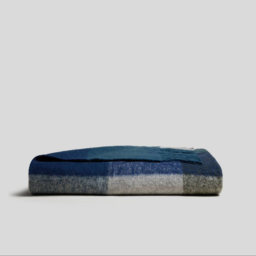 Plaid Wool Alpaca Throw - From Where Finds - 