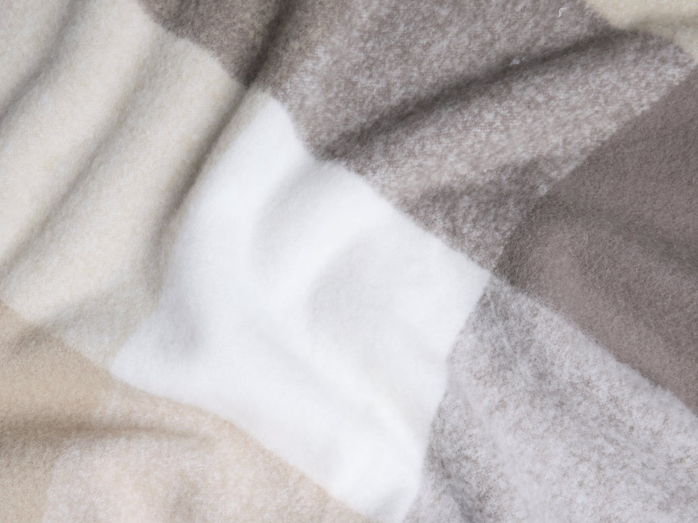 Plaid Wool Alpaca Throw - From Where Finds - 