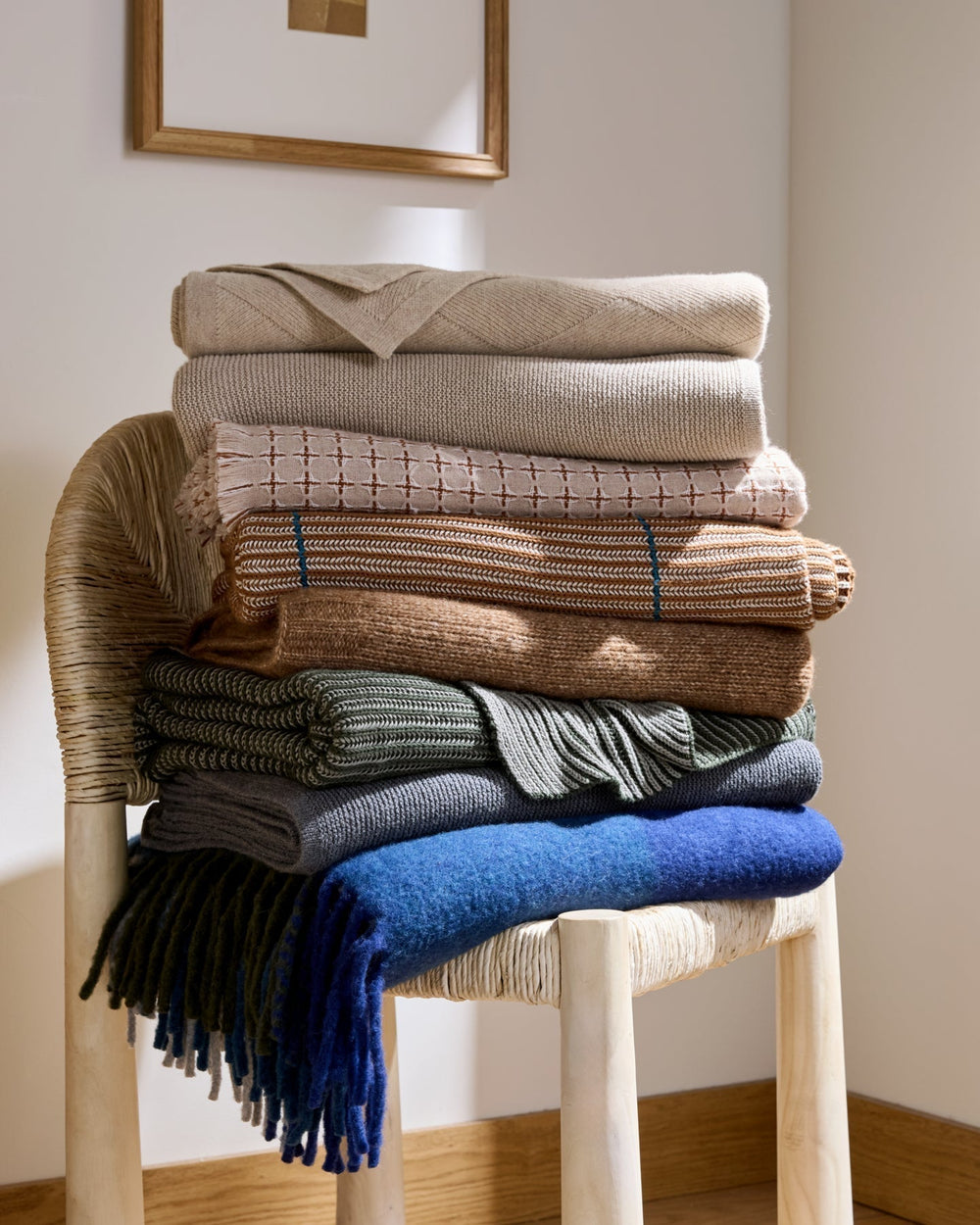 Plaid Wool Alpaca Throw - From Where Finds - 