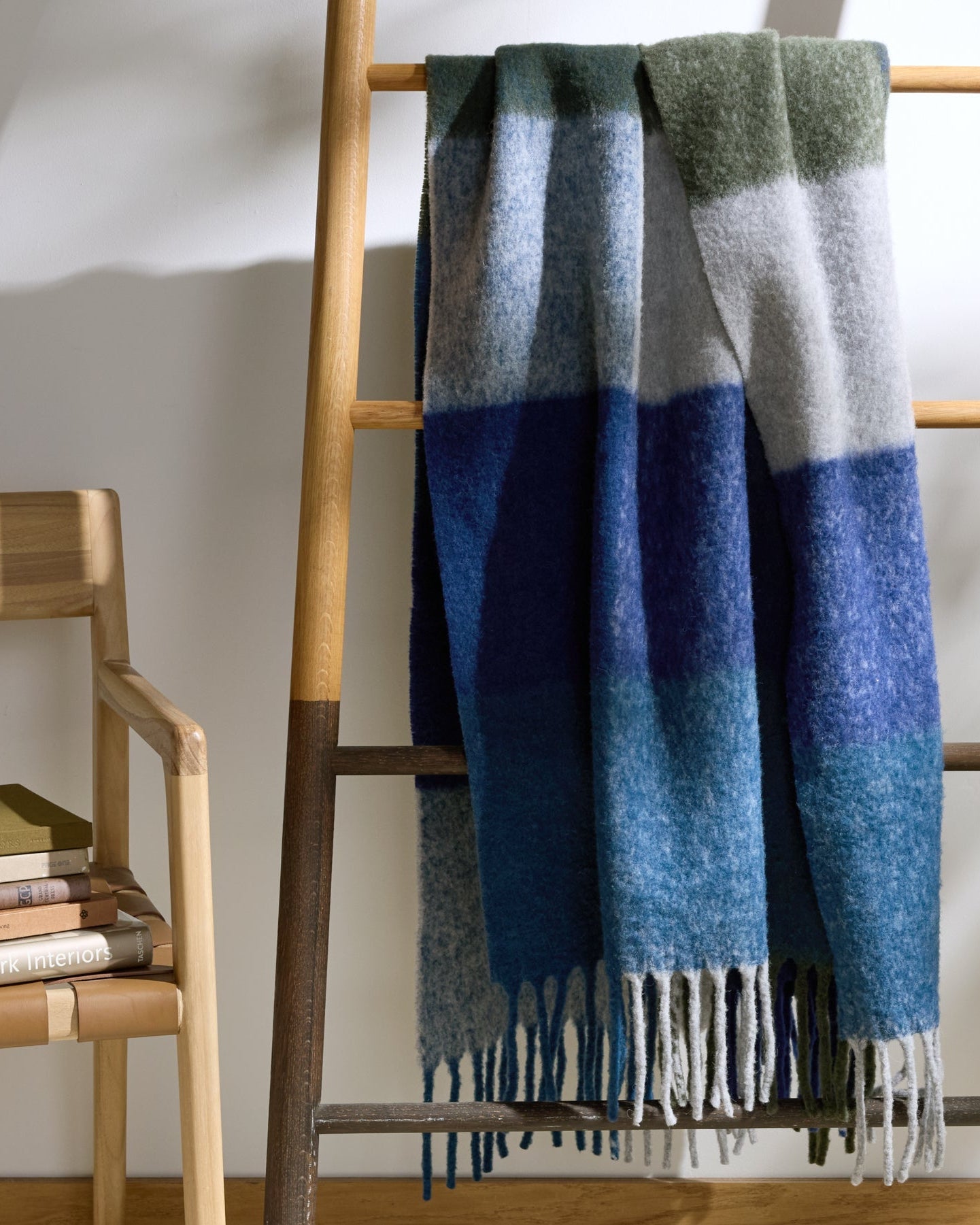 Plaid Wool Alpaca Throw (Midnight Plaid)