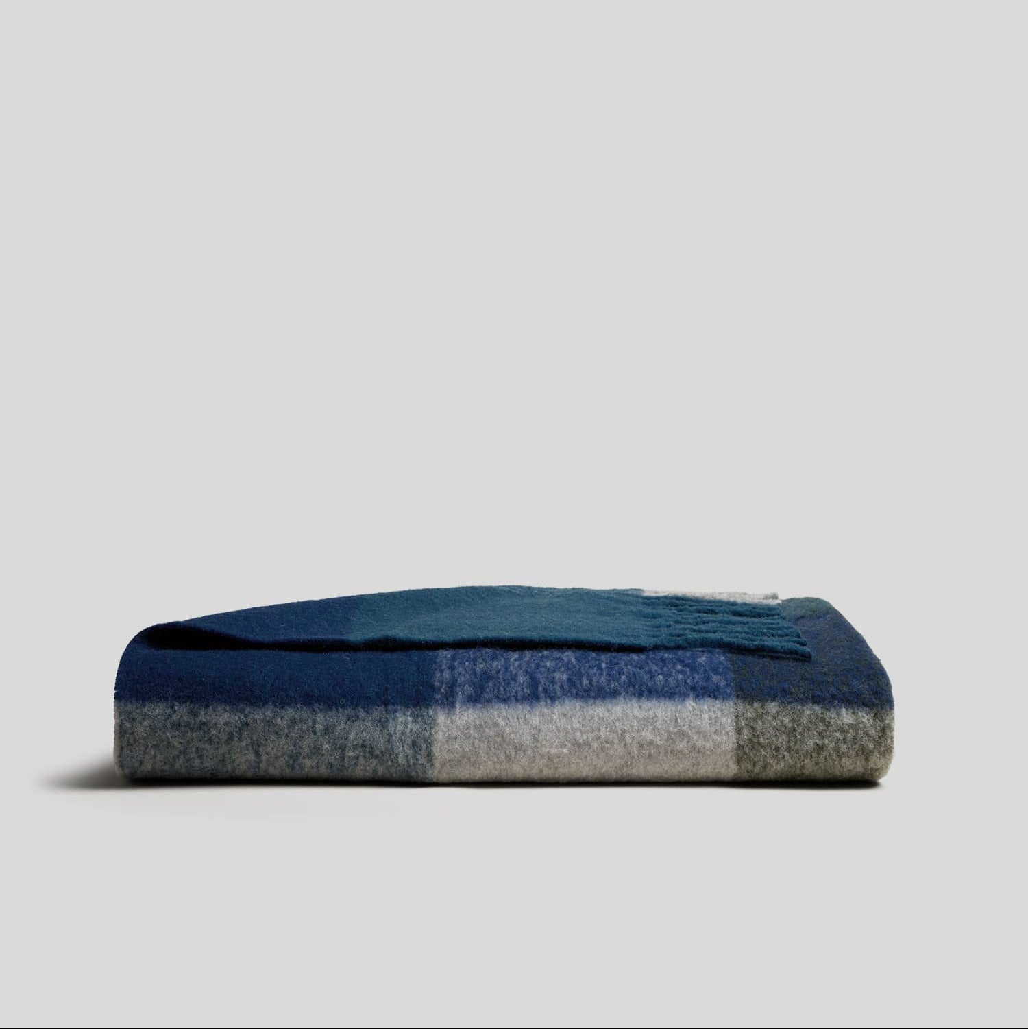 Plaid Wool Alpaca Throw (Midnight Plaid)