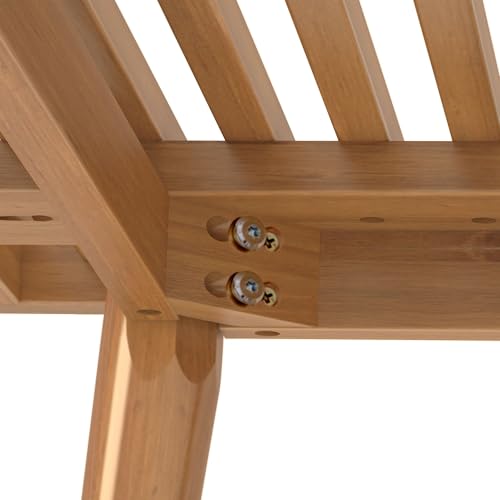 Plank+Beam Entryway Bench, Wooden End of Bed Bench for Bedroom, Mid - Century Modern Square Bench for Hallway, Living Room, Indoor, Porch, 41.25", Pecan - From Where - 