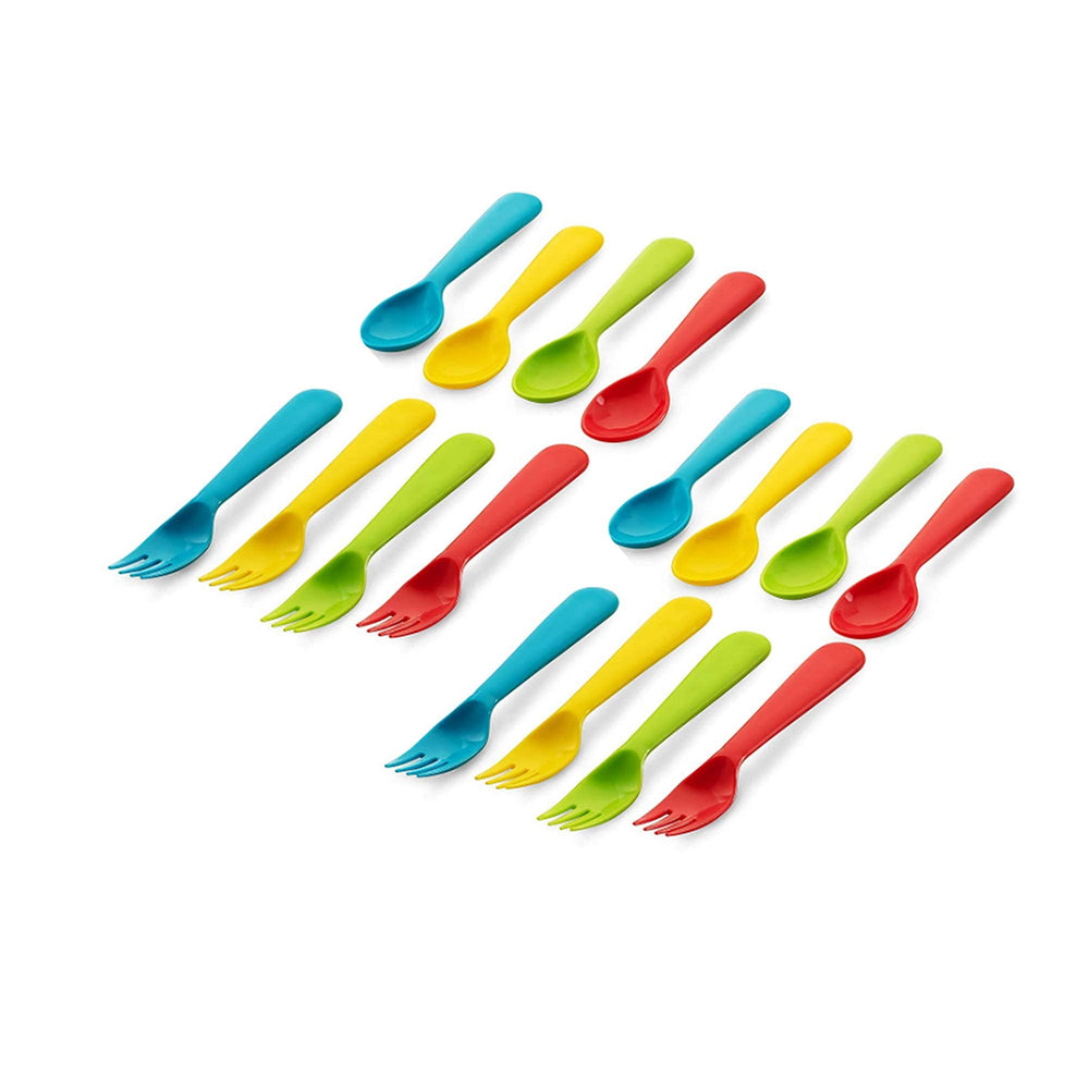 Plaskidy 16 Pc Plastic Toddler Utensils Set - From Where - 
