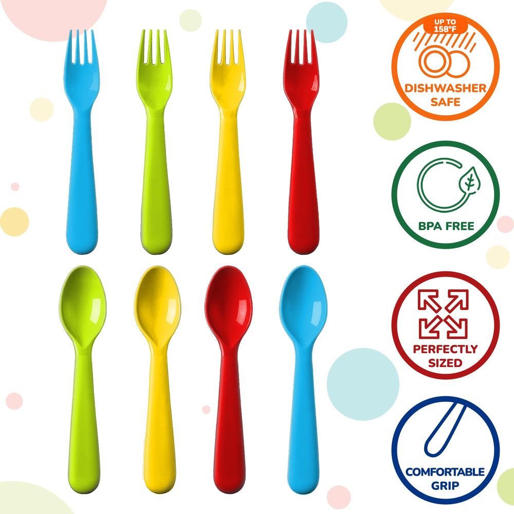 Plaskidy 16 Pc Plastic Toddler Utensils Set - From Where - 