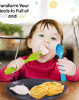 Plaskidy 16 Pc Plastic Toddler Utensils Set - From Where - 