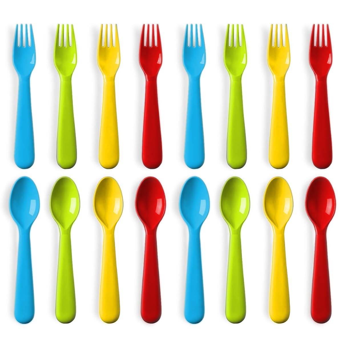 Plaskidy 16 Pc Plastic Toddler Utensils Set - From Where - 