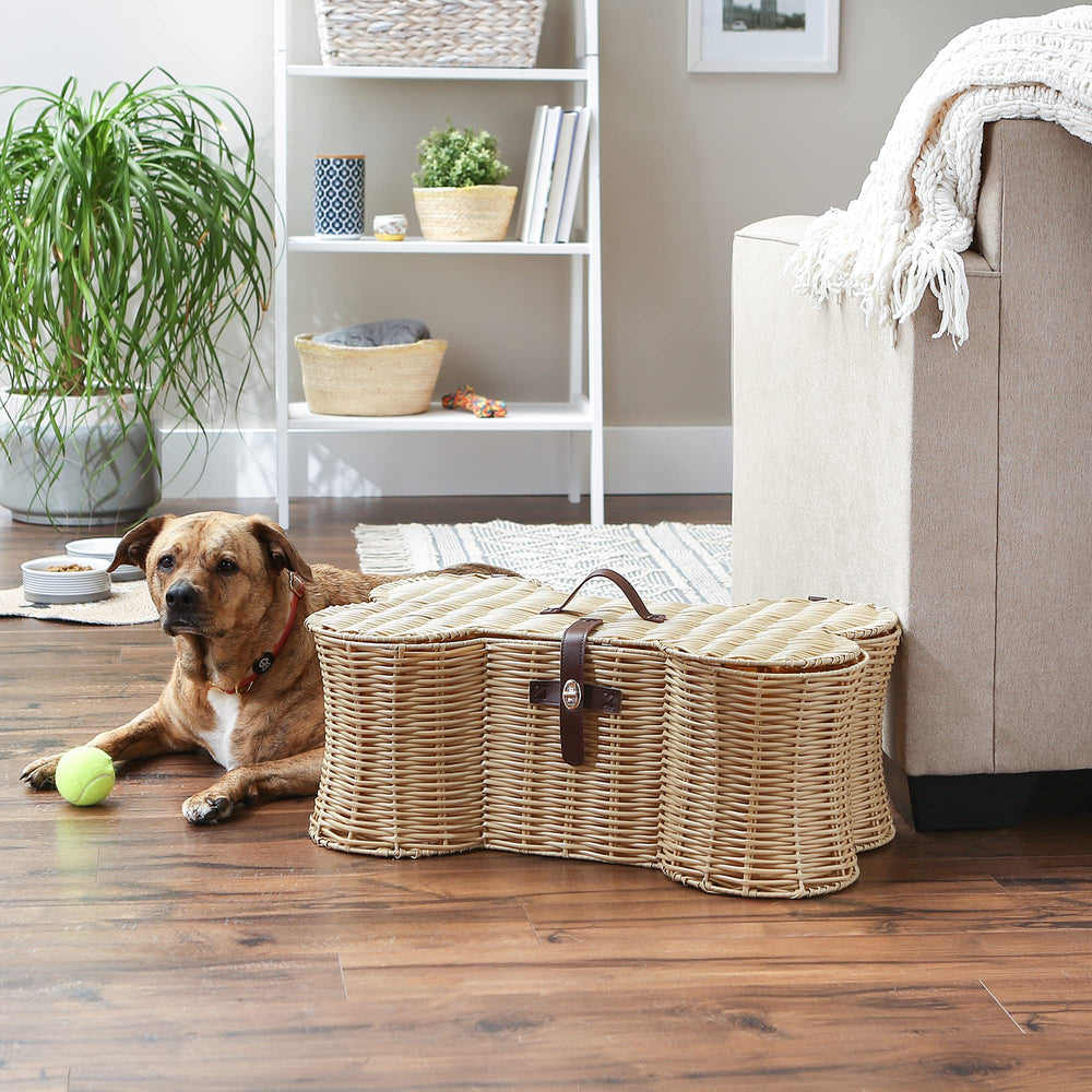 Plastic Wicker Pet Toy Storage Basket - From Where - 