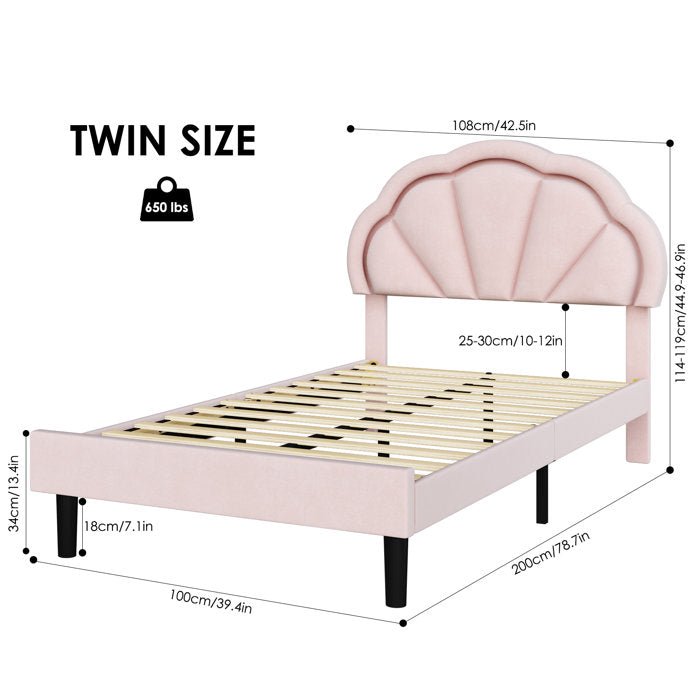 Platform Bed Frame with LED Light - From Where - 