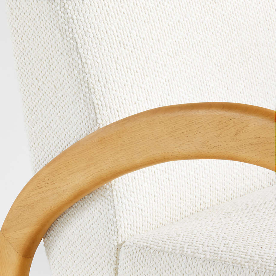 Pollie White Snow Boucle Nursery Rocking Chair - From Where - 