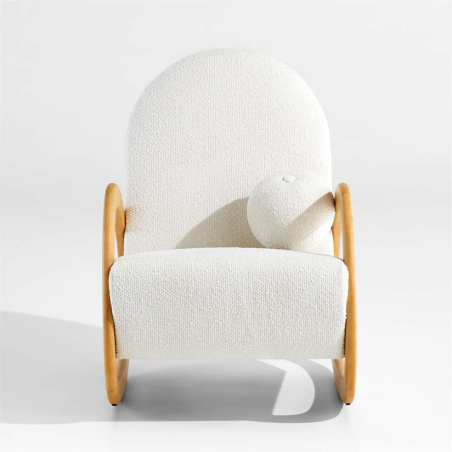 Pollie White Snow Boucle Nursery Rocking Chair - From Where - 