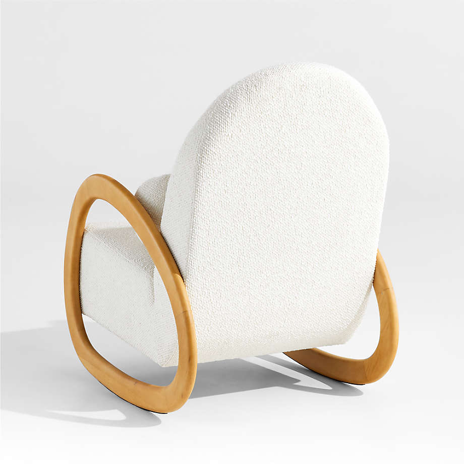 Pollie White Snow Boucle Nursery Rocking Chair - From Where - 