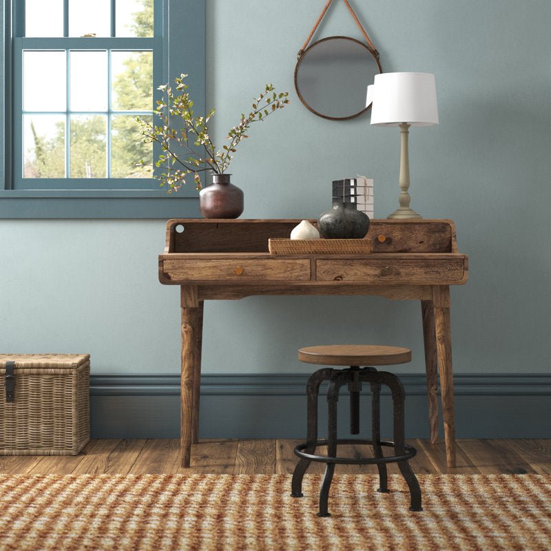 Polly Solid Wood Writing Desk - From Where - 