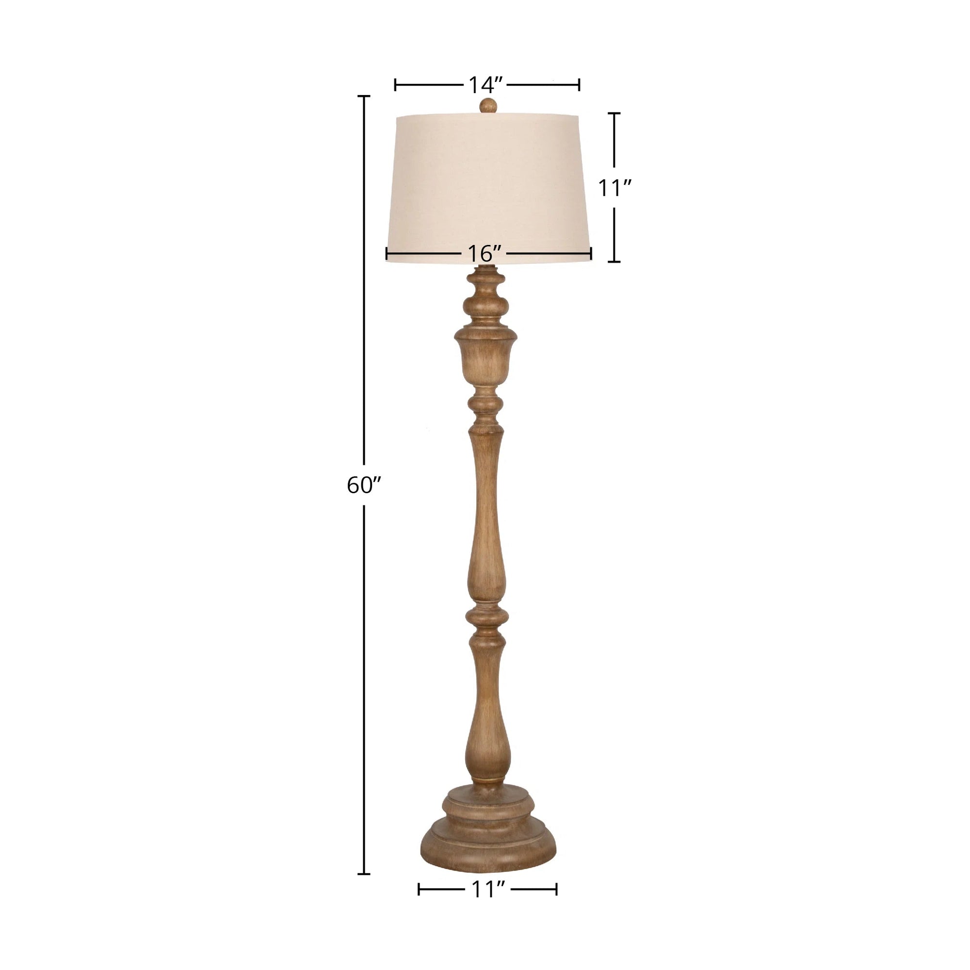 Polyresin 60" Floor Lamp - From Where - 