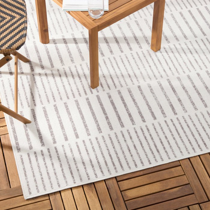 Poolside Offset Stripe Area Rug - From Where - 