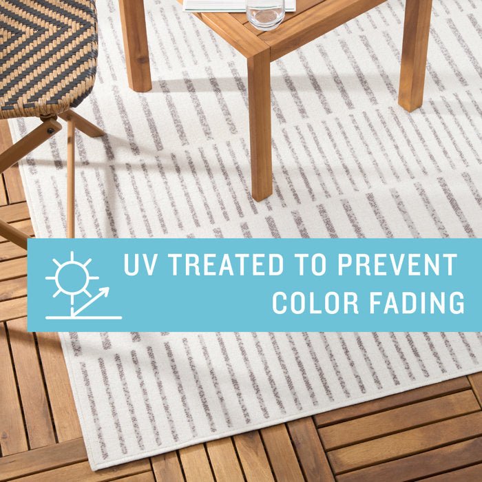 Poolside Offset Stripe Area Rug - From Where - 
