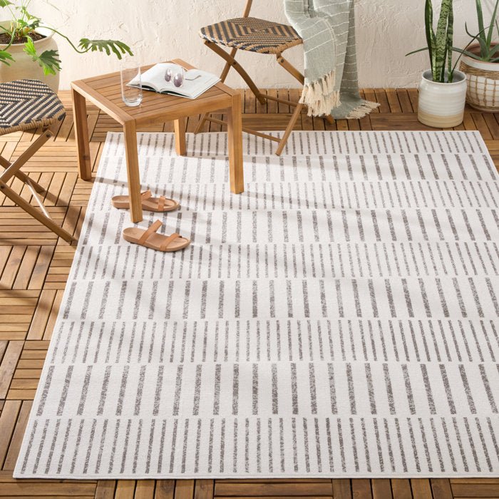 Poolside Offset Stripe Area Rug - From Where - 