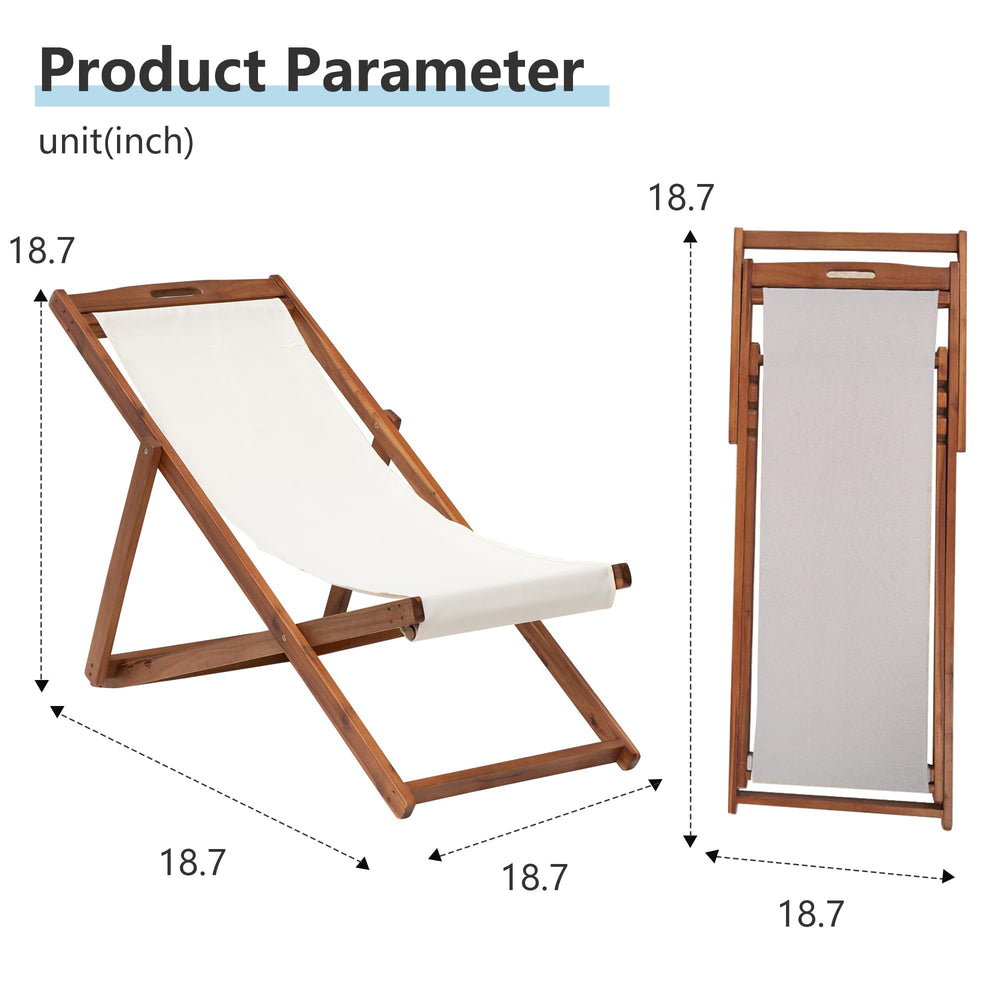 Portable Reclining Beach Chair (Set of 2) - From Where - 