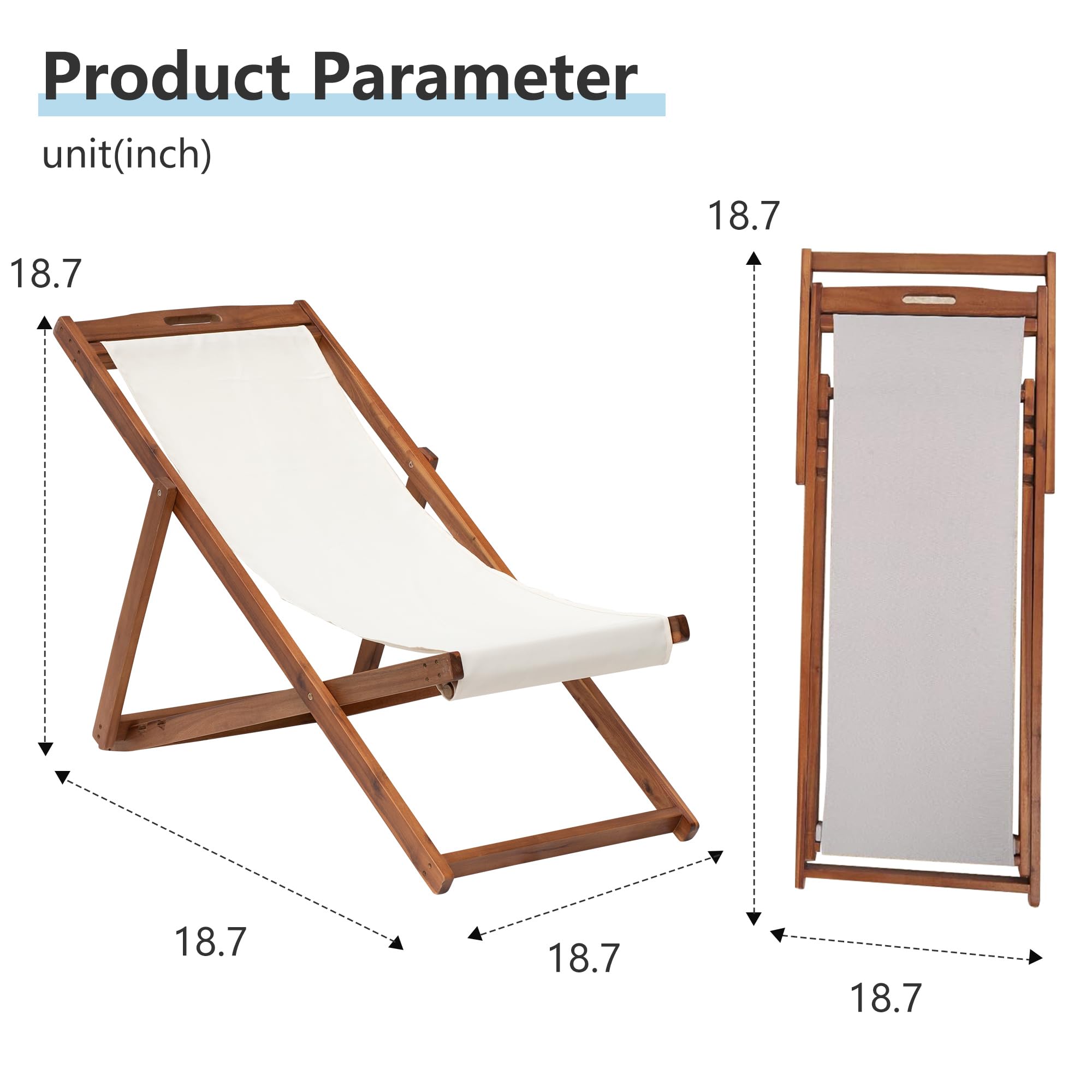 Portable Reclining Beach Chair (Set of 2) - From Where - 