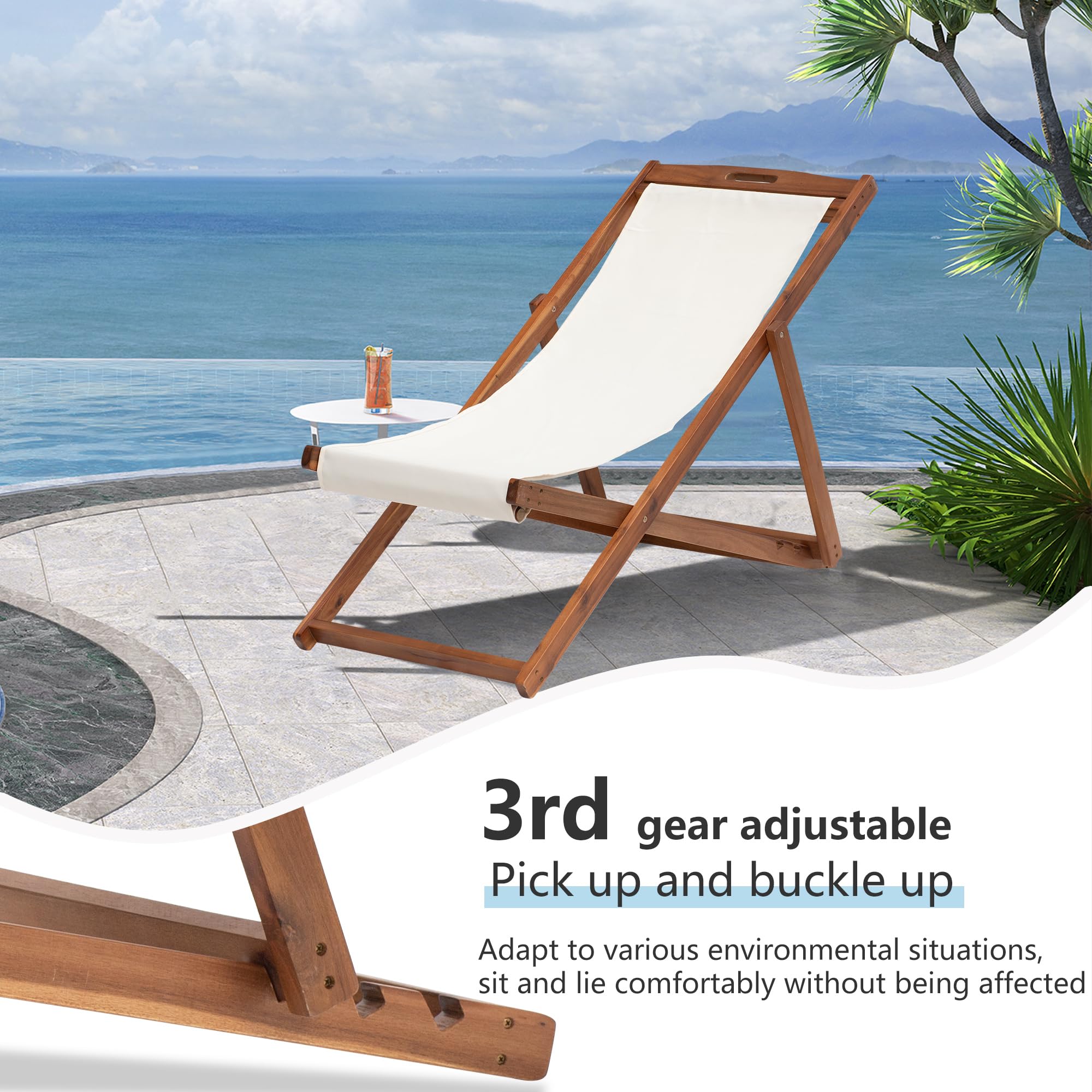Portable Reclining Beach Chair (Set of 2) - From Where - 