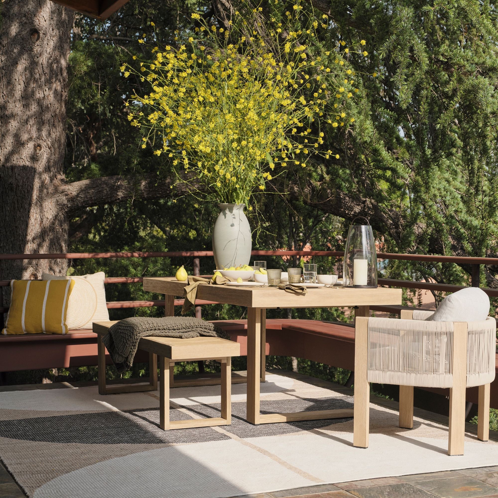 Portside Outdoor Dining Bench - From Where - 