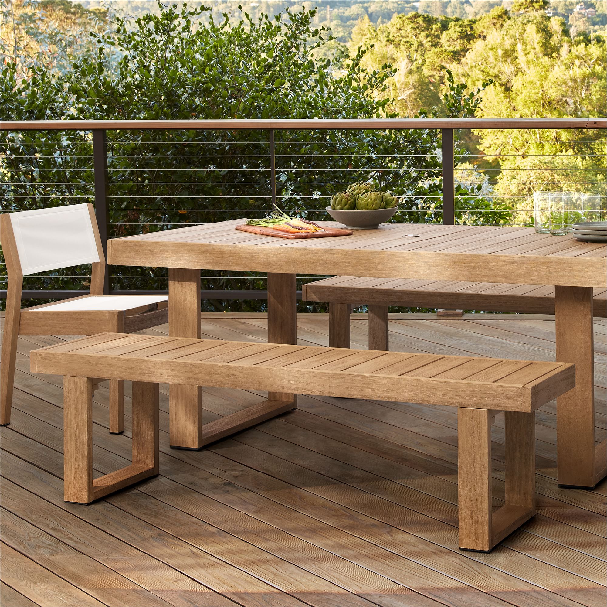 Portside Outdoor Dining Bench - From Where - 