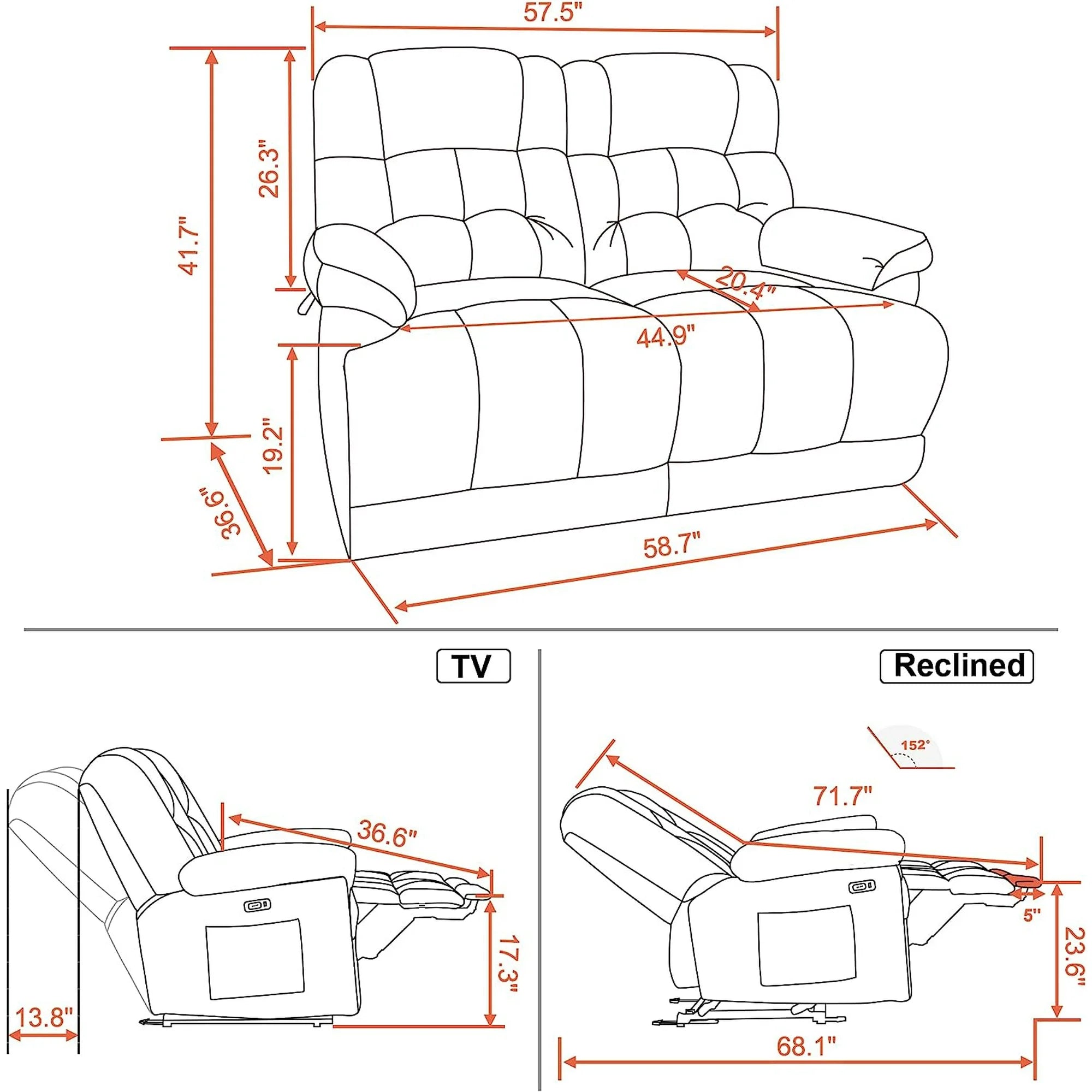 Power Loveseat Recliner - From Where - 