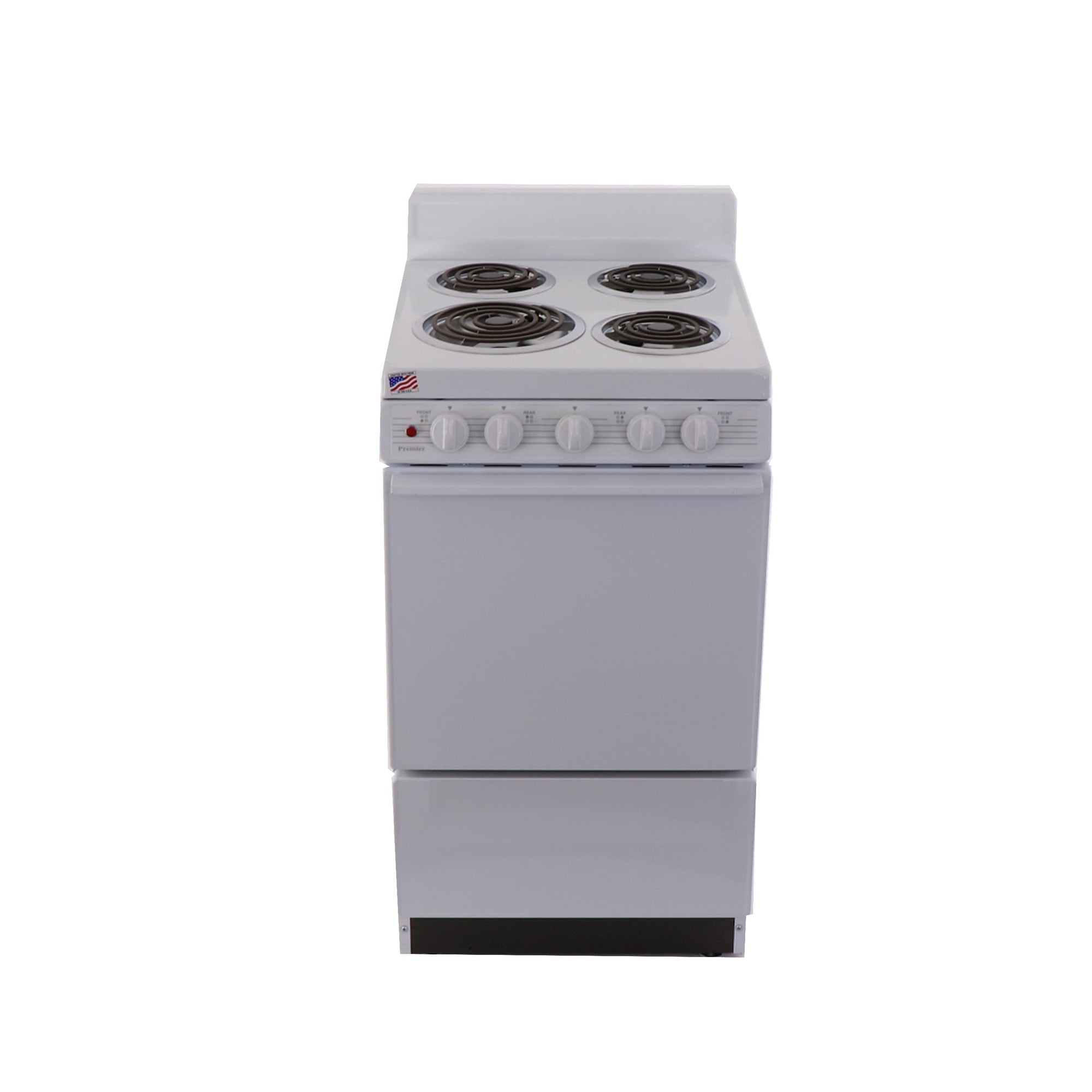 Premier 4 Elements 2.4 cu ft Freestanding Electric Range White - From Where - 