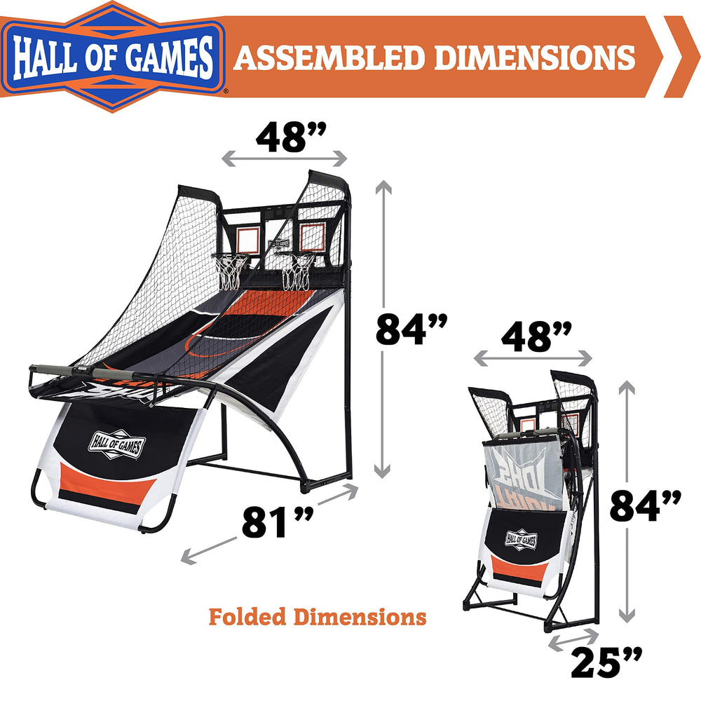 Premium Indoor Arcade Basketball Game with Steel Frame and Polycarbonate Backboard - From Where - 
