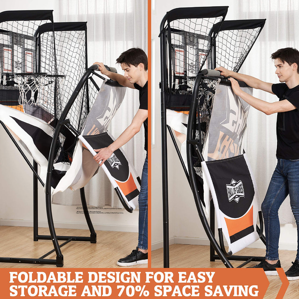 Premium Indoor Arcade Basketball Game with Steel Frame and Polycarbonate Backboard - From Where - 