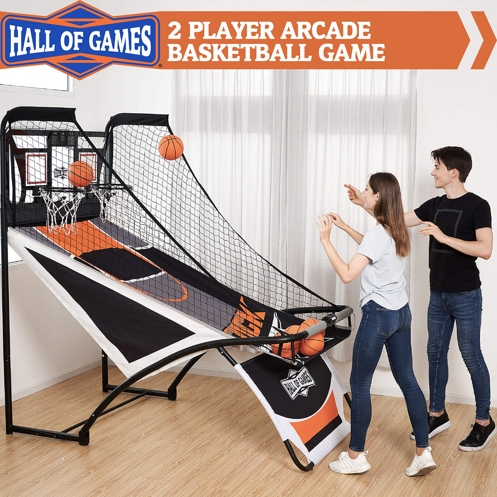 Premium Indoor Arcade Basketball Game with Steel Frame and Polycarbonate Backboard - From Where - 