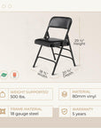 Premium Vinyl Upholstered Folding Chair - From Where - 