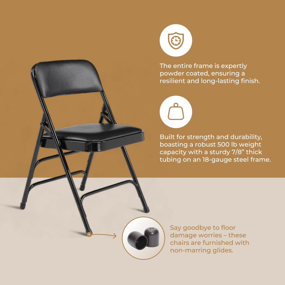 Premium Vinyl Upholstered Folding Chair - From Where - 
