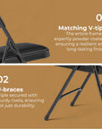 Premium Vinyl Upholstered Folding Chair - From Where - 