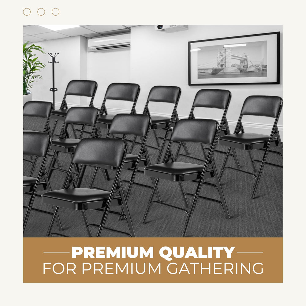 Premium Vinyl Upholstered Folding Chair - From Where - 
