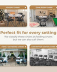 Premium Vinyl Upholstered Folding Chair - From Where - 