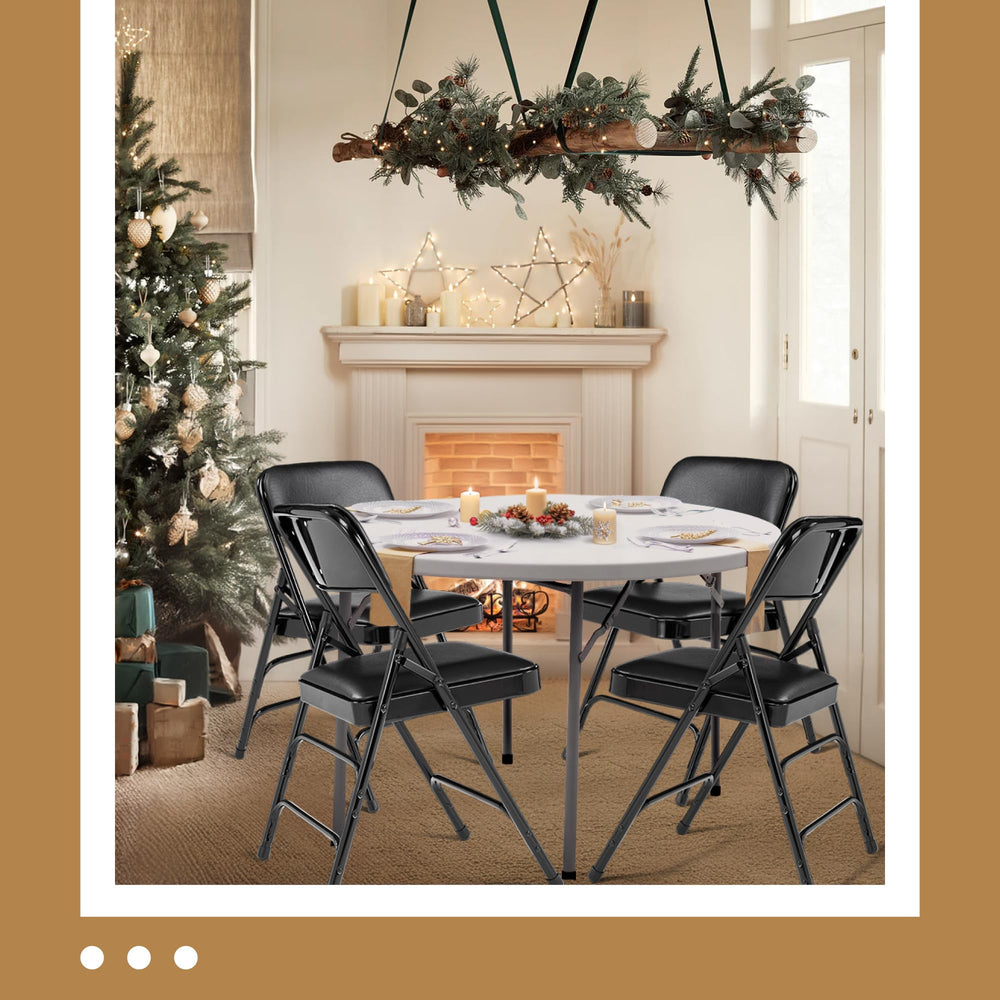 Premium Vinyl Upholstered Folding Chair - From Where - 