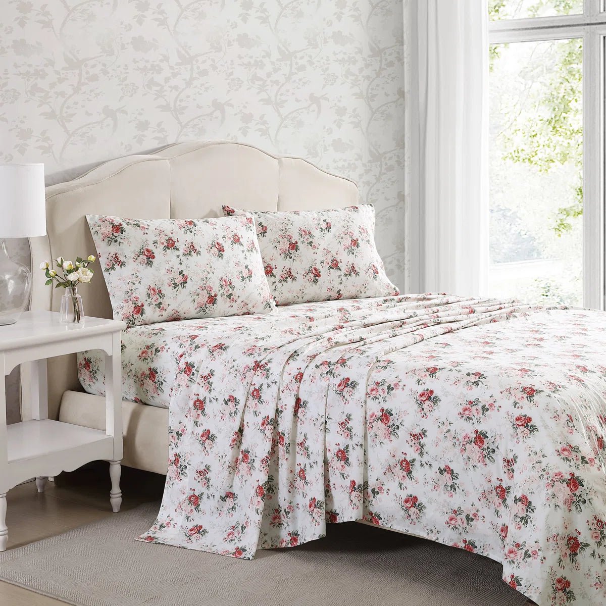 Printed Cotton Percale Sheet Set - From Where - 