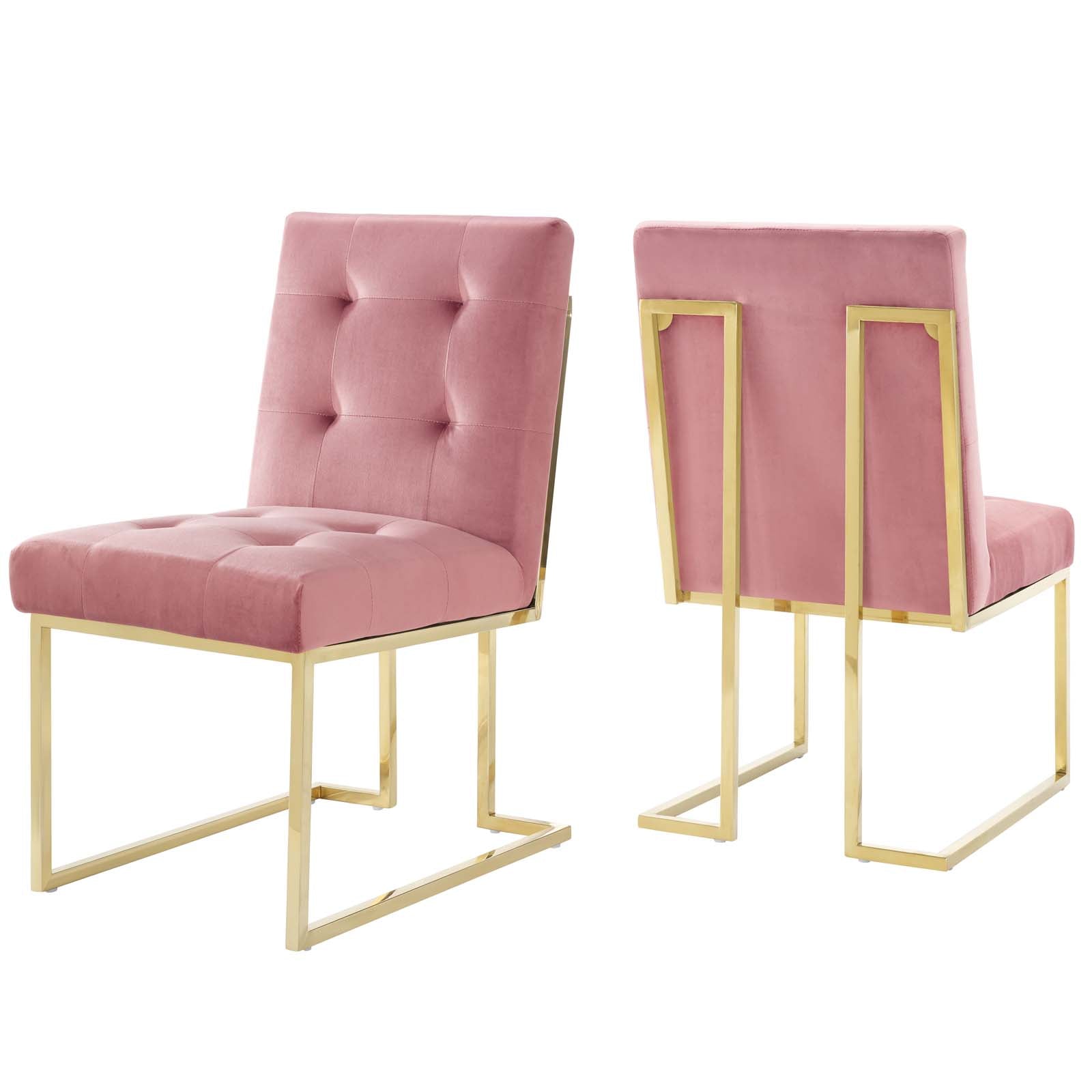 Privy Performance Velvet Dining Chair (Set of 2) - From Where - 