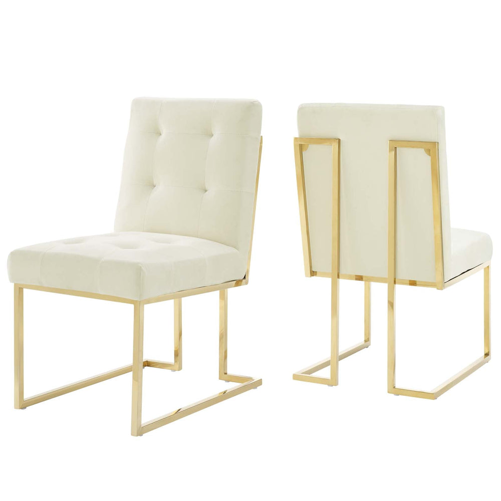 Privy Performance Velvet Dining Chair (Set of 2) - From Where - 