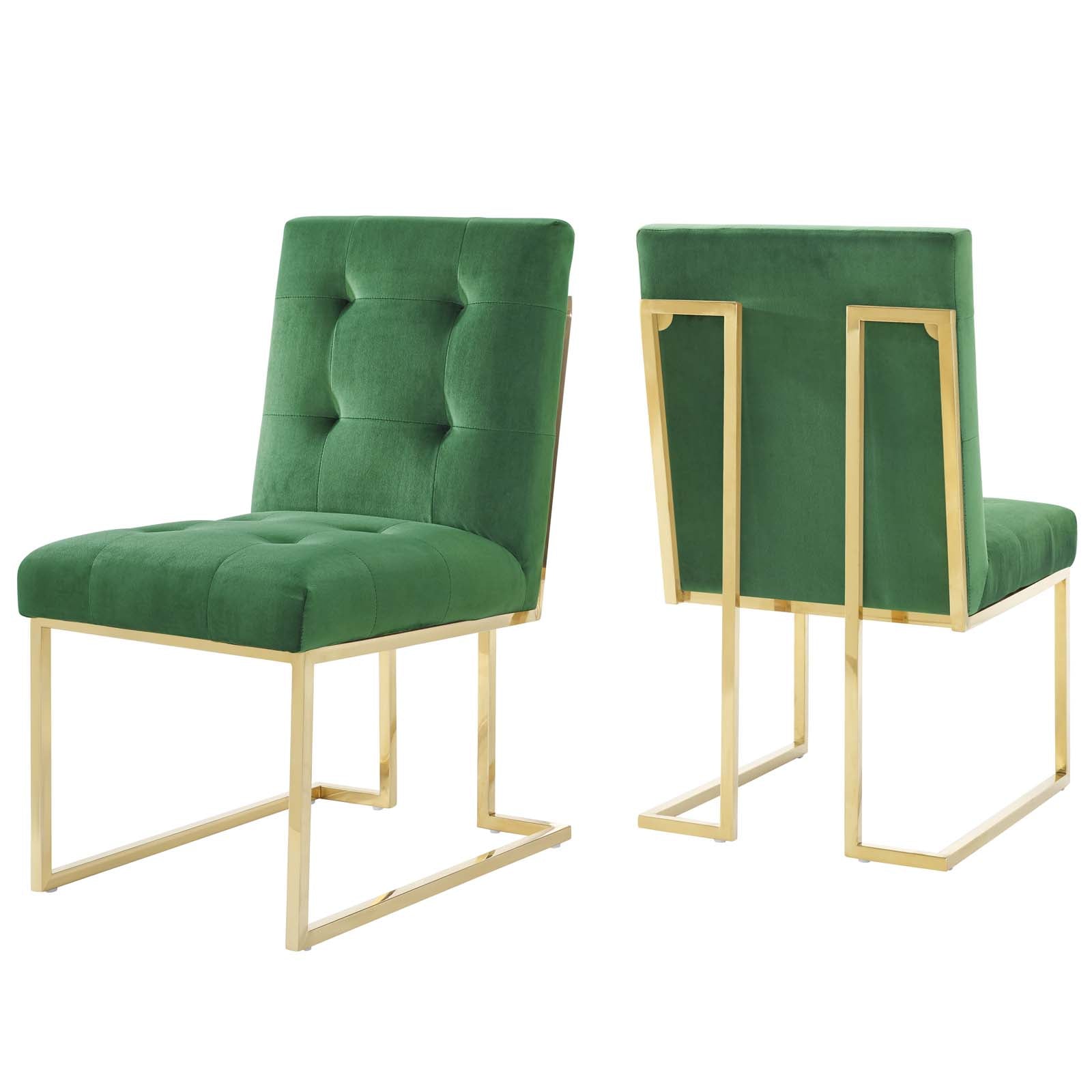 Privy Performance Velvet Dining Chair (Set of 2) - From Where - 
